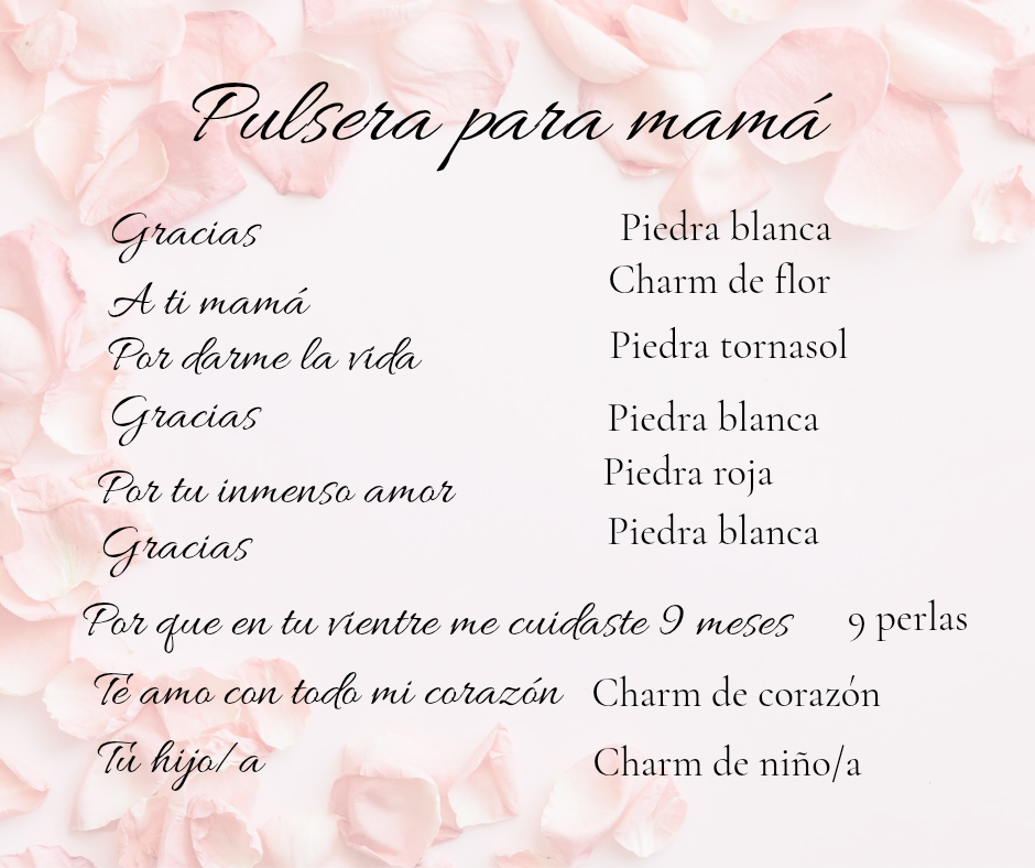Pulsera para Mamá con Significado – Perlas y Charms de Amor (Acero Inoxidable)